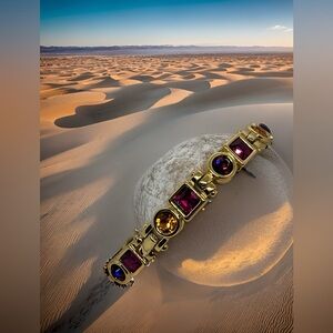 Vintage Monet Collection Concepts 1981 Faux Gemstone Bracelet